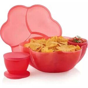 TUPPERWARE Chip N Dip Salad Punch Serving Bowl Like New
